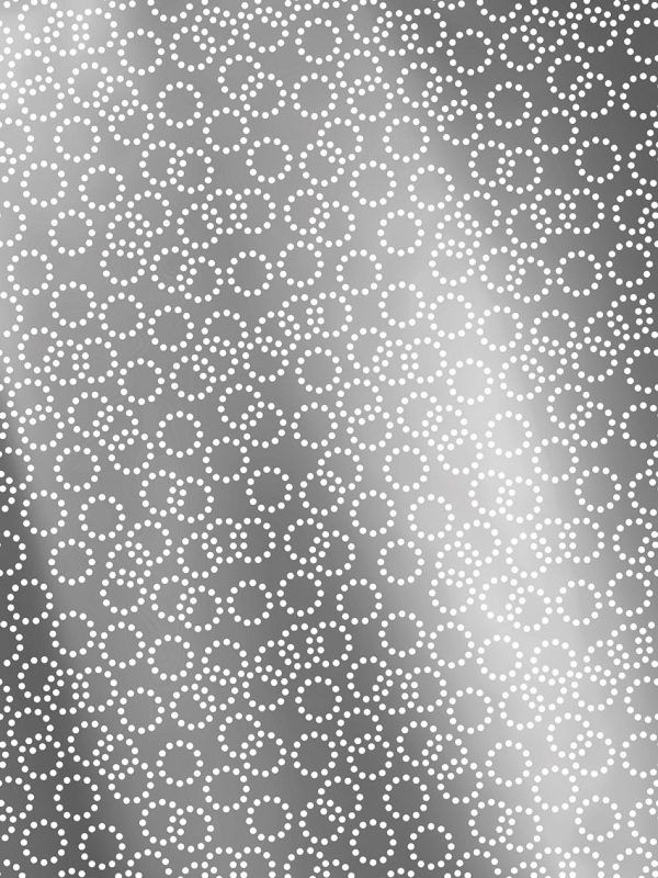 Bobina papel de regalo clásico Circulos Plata
