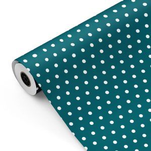 Bobina papel regalo Lunares 2024 Turquesa Oscuro mckp