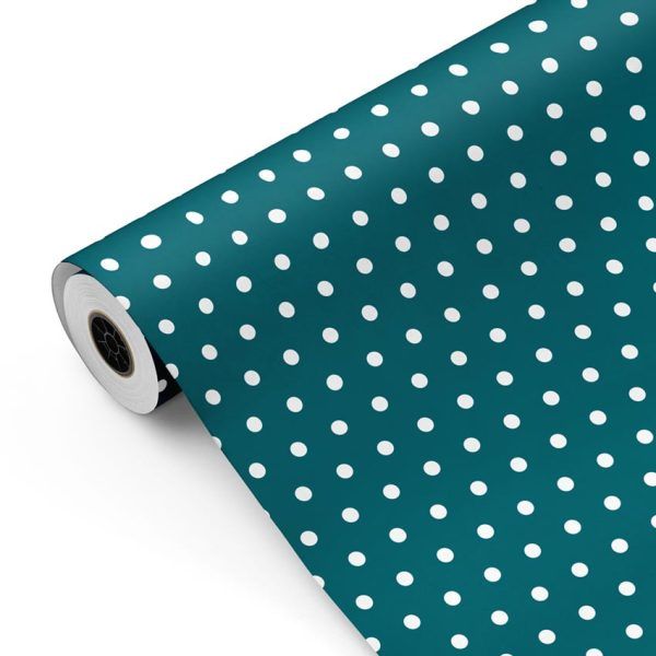 Bobina papel regalo Lunares 2024 Turquesa Oscuro mckp