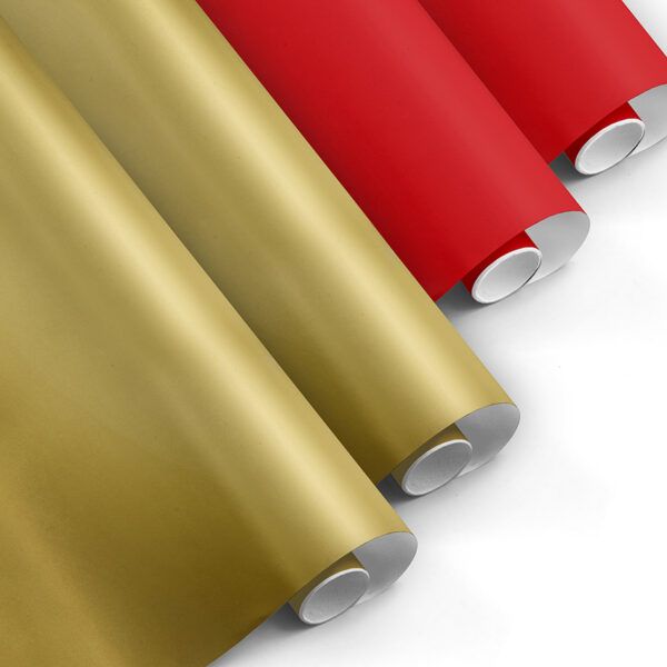 Caja de 4 rollos: 2 oro y 2 rojos
