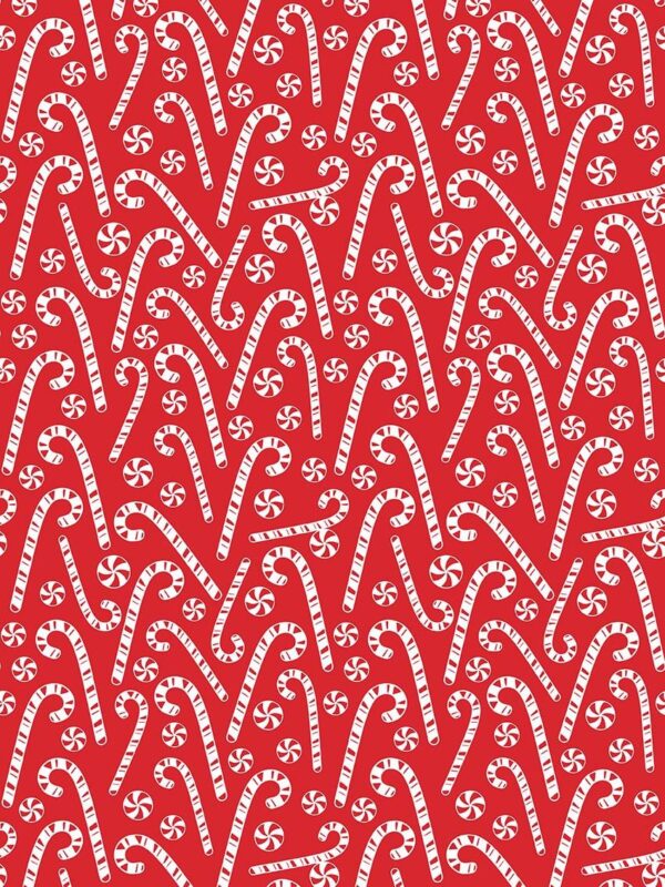 Bobina papel de regalo Bastones Navidad