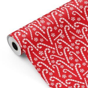 Bobina papel de regalo Bastones Navidad - mckp