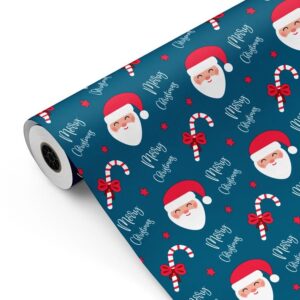 Bobina papel de regalo Papa Noel y Bastones-mckp