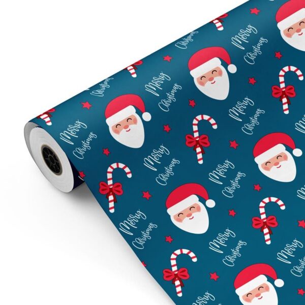 Bobina papel de regalo Papa Noel y Bastones-mckp