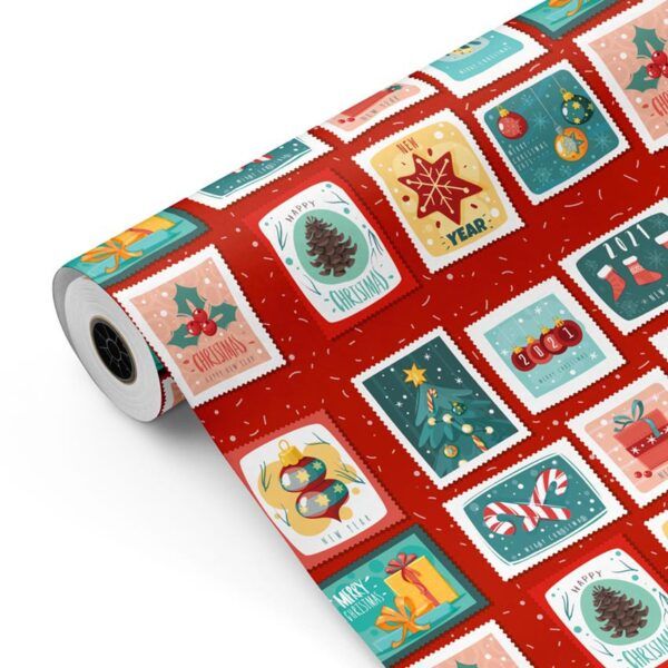 Bobina papel de regalo Sellos Navidad - mckp