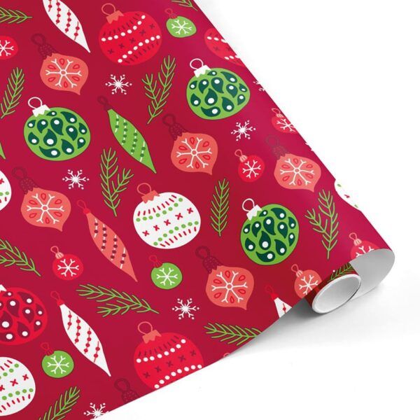 Rollo papel de regalo Adornos colores modernos Rojo 207–mckp