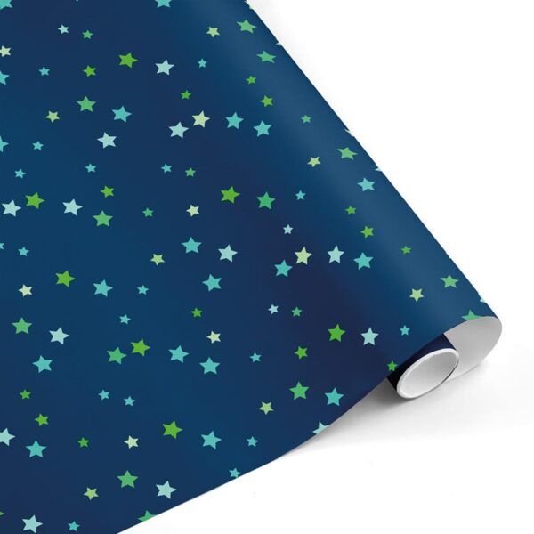 Rollo papel de regalo Estrellas Azul 540 verde 802 turque 333–mckp