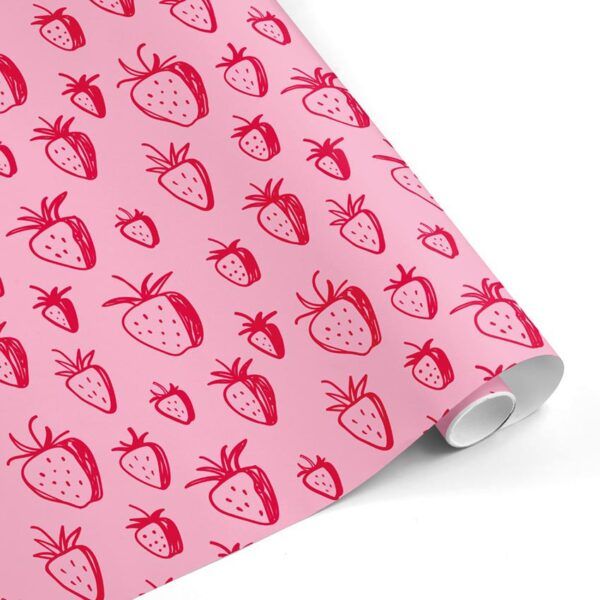 Rollo papel de regalo Fresas Rosa 1895 Rojo 206–mckp