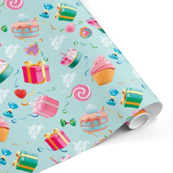 Rollo papel de regalo Regalos y Dulces–mckp