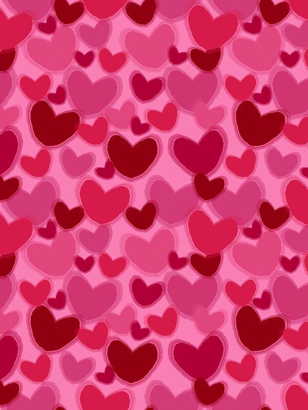Bobina papel de regalo Corazones Modernos Rosa intenso