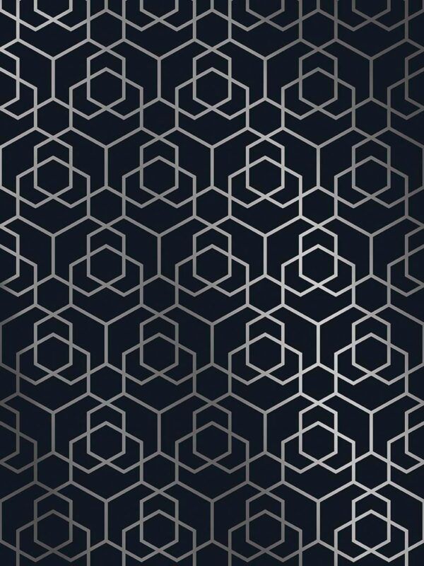 Rollo papel de regalo Geométrico rombos Black 6C-Plata