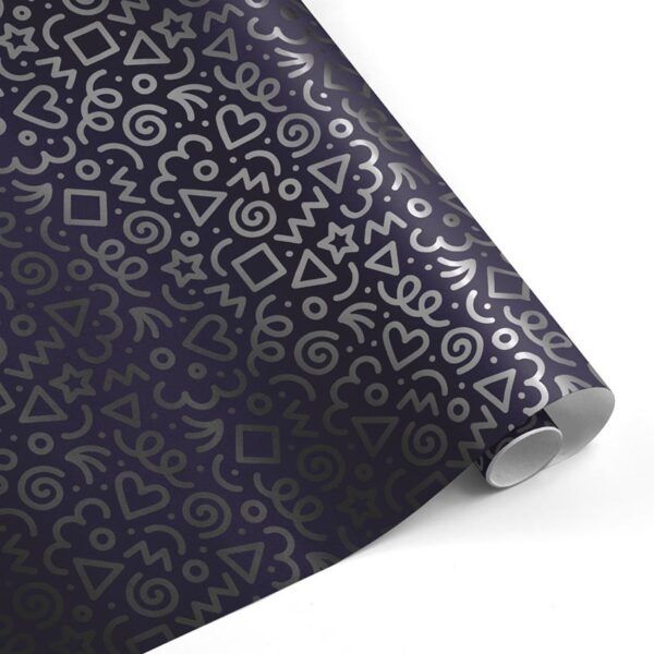 Rollo papel de regalo Fun Morado 276 Plata–mckp