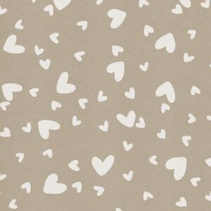 Rollo papel de regalo Corazones Infantiles Blanco y Kraft