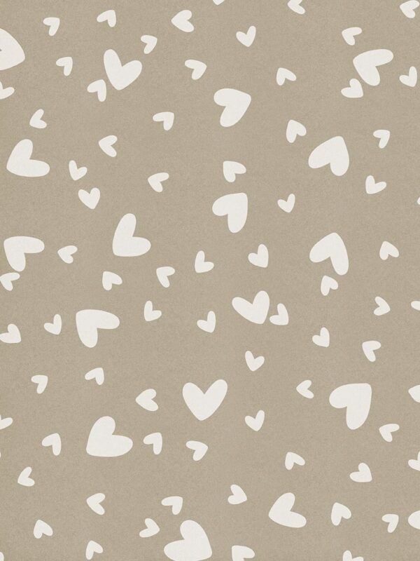Rollo papel de regalo Corazones Infantiles Blanco y Kraft