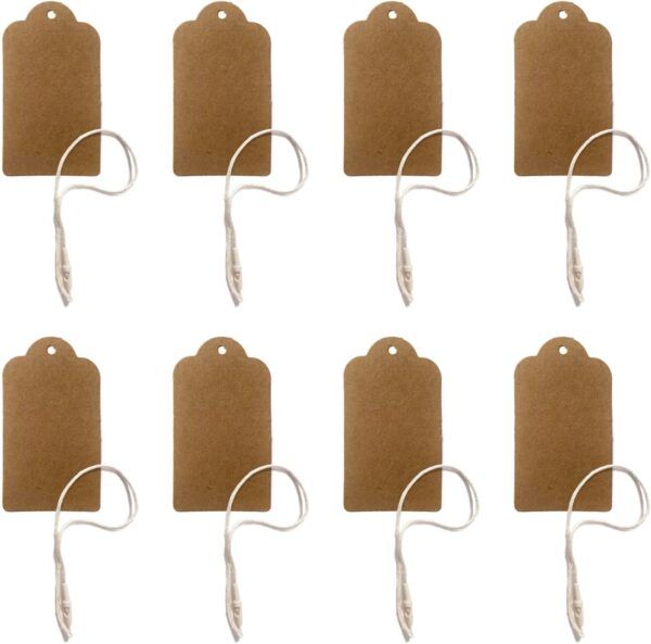 Pack 3 rollos papel regalo 0,5x3m • KRAFT IMPRESION VARIADA- Con 8 etiquetas y cordones • Ideal para: Tiendas Negocios Comercios Cumpleaños Baby Shower Bodas Decoración - Imagen 3