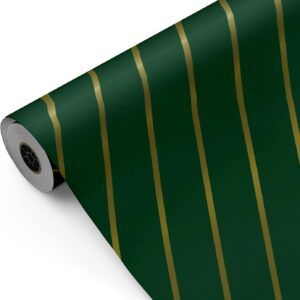 Bobina papel de regalo, rollo grande 62cm x 100m • Color Verde RAYAS DIAGONAL • Ideal para: Tiendas Negocios Comercios envolver regalos Cumpleaños Baby Shower Bodas Decoración [FP Fiesta Paper]