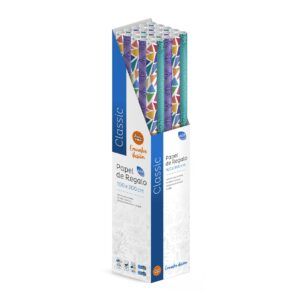 Pack 25 Rollos Papel Regalo Classic 3m x 1m, Caja Expositora