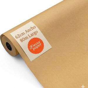 Bobina Papel Kraft Liso Verjurado 62cm x 80m