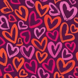 Rollo de Papel Regalo Corazones Lila - Bobina Grande Resistente - San Valentín Regalos Bodas Tiendas Comercios - FP Fiesta Paper
